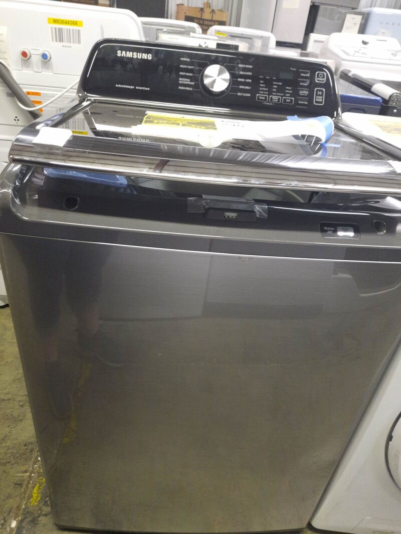 Samsung *WA44A3405AP 4.4 cu. ft. Top Load Washer with ActiveWave™ Agitator and Active WaterJet - Platinum