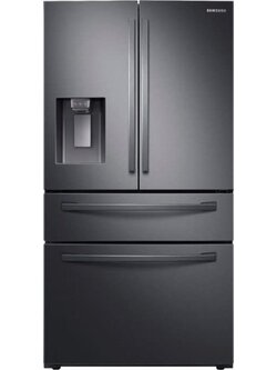 Samsung *RF28R7201SG  - 28 cu. ft. 4-Door French Door Smart Refrigerator with FlexZone Drawer - Black Stainless Steel