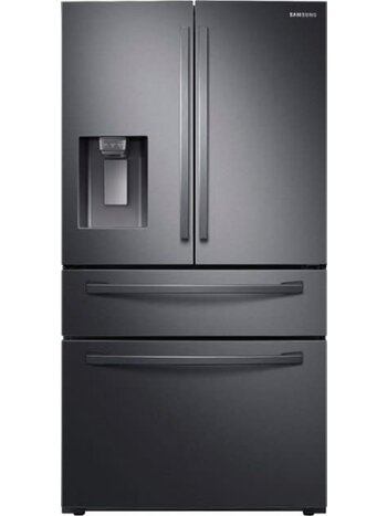 Samsung *Samsung  RF28R7201SG  28-cu ft 4-Door French Door Refrigerator with Ice Maker (Fingerprint Resistant Black Stainless Steel) ENERGY STAR