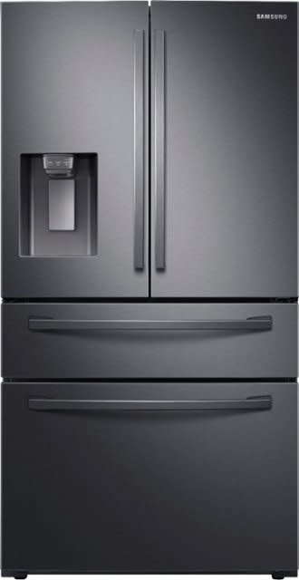 Samsung *RF28R7201SG  - 28 cu. ft. 4-Door French Door Smart Refrigerator with FlexZone Drawer - Black Stainless Steel