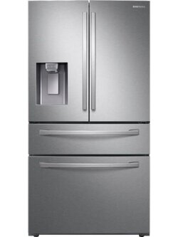 Samsung **Samsung RF22R7351SR (NIB) Food Showcase 22.4-cu ft 4-Door Counter-Depth French Door Refrigerator with Ice Maker and Door within Door (Fingerprint Resistant Stainless Steel)
