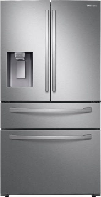 Samsung **Samsung RF22R7351SR (NIB) Food Showcase 22.4-cu ft 4-Door Counter-Depth French Door Refrigerator with Ice Maker and Door within Door (Fingerprint Resistant Stainless Steel)