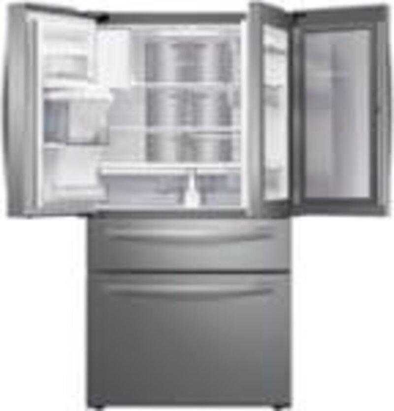 Samsung **Samsung RF22R7351SR (NIB) Food Showcase 22.4-cu ft 4-Door Counter-Depth French Door Refrigerator with Ice Maker and Door within Door (Fingerprint Resistant Stainless Steel)