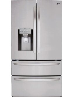 LG **LG  LMXS28626S  (NIB) 27.8 cu. ft. 4 Door French Door Smart Refrigerator with 2 Freezer Drawers and Wi-Fi Enabled in Stainless Steel
