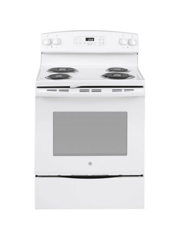 GE *JB258DMWW  30-in 4 Elements 5.3-cu ft Self-Cleaning Freestanding Electric Range (White)