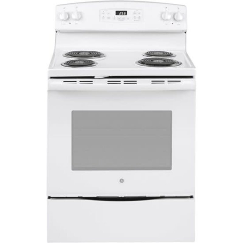 GE *JB258DMWW  30-in 4 Elements 5.3-cu ft Self-Cleaning Freestanding Electric Range (White)