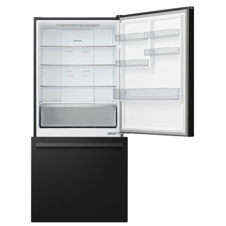 Hisense * HRB171N6ABE   17.2-cu ft Counter-depth Bottom-Freezer Refrigerator (Black Metallic Steel) ENERGY STAR
