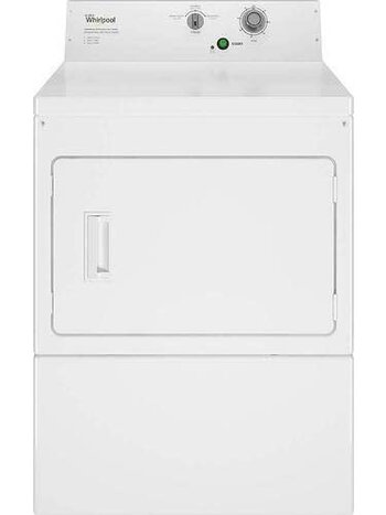 Whirlpool *CEM2795JQ  Commercial 7.4 Cu. Ft. 3-Cycle High-Efficiency Electric Dryer - White