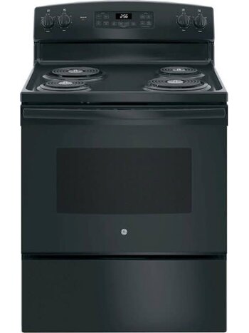 GE *JB256DMBB  30-in 4 Elements 5-cu ft Self-Cleaning Freestanding Electric Range (Black)