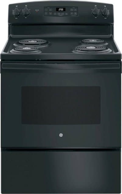 GE *JB256DMBB  30-in 4 Elements 5-cu ft Self-Cleaning Freestanding Electric Range (Black)