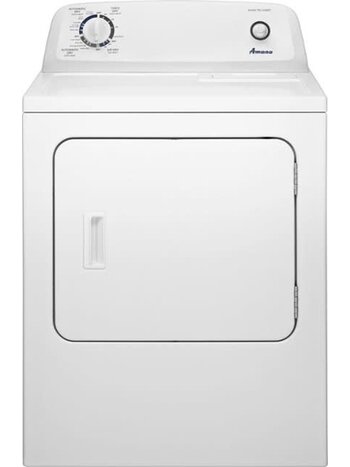 Amana *NGD4655EW  6.5-cu ft Reversible Side Swing Door Gas Dryer (White)