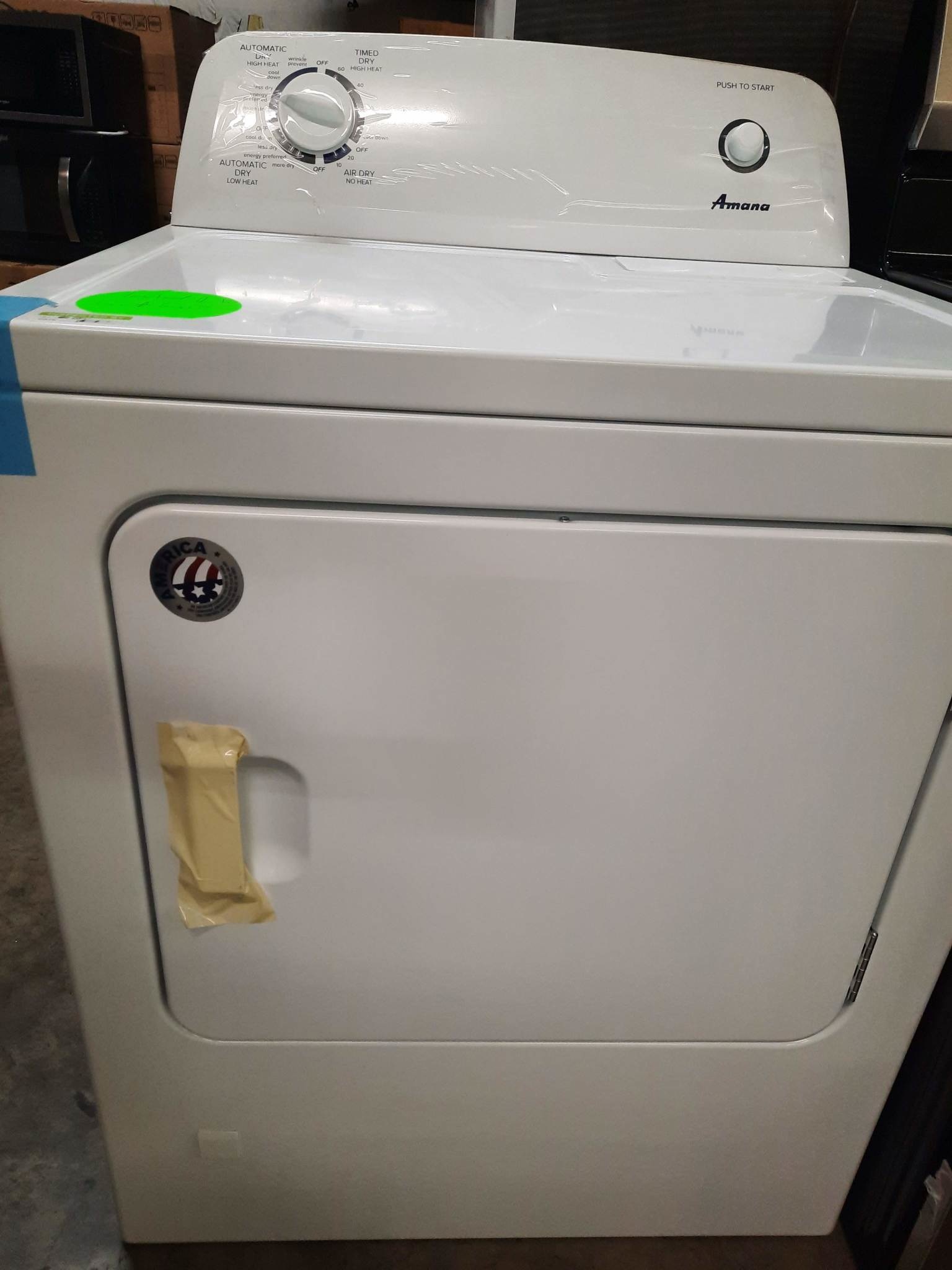 Amana *NGD4655EW  6.5-cu ft Reversible Side Swing Door Gas Dryer (White)