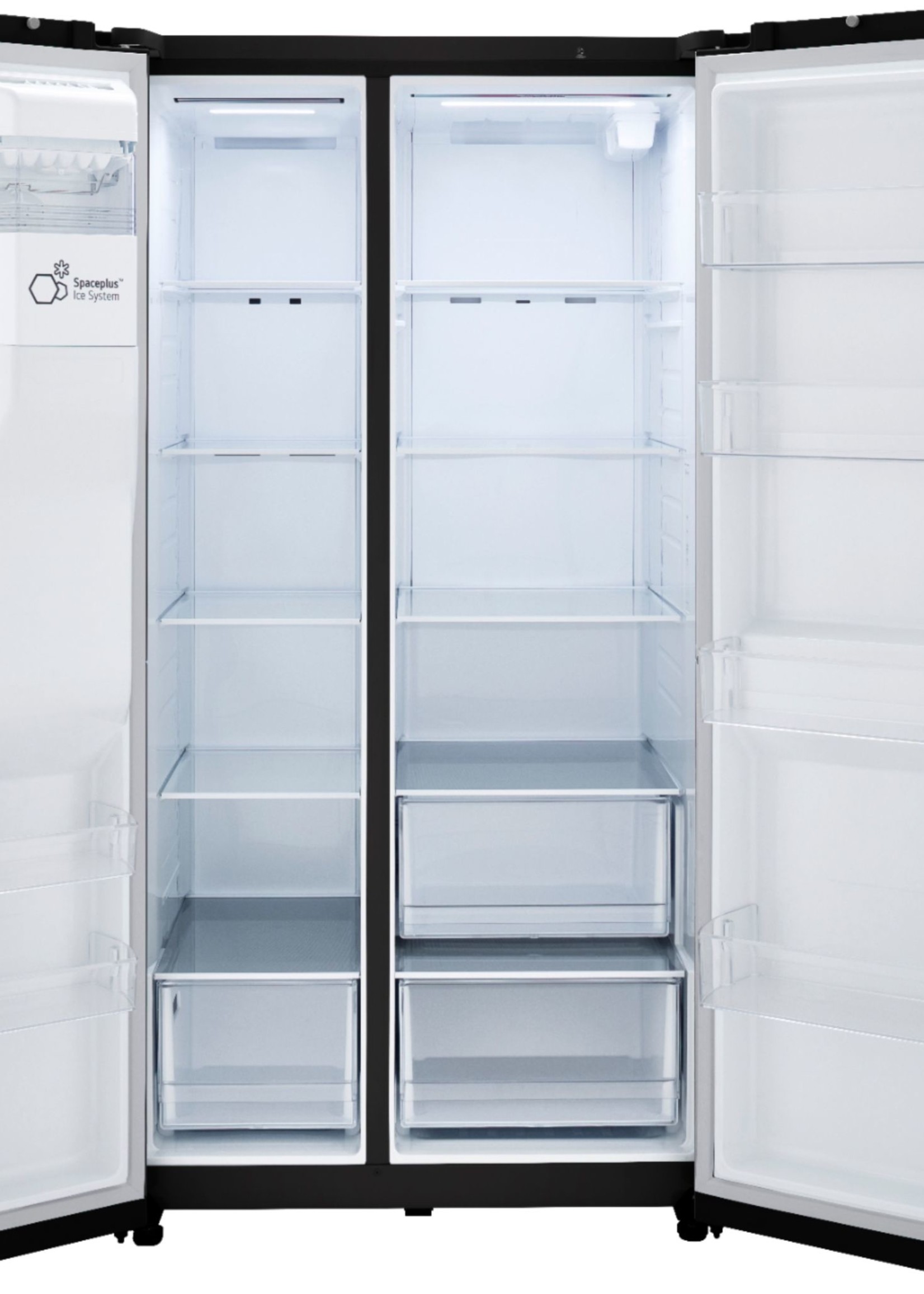 LG LG  LRSXS2706B 27.2 cu ft Side by Side Refrigerator with SpacePlus Ice - Smooth Black