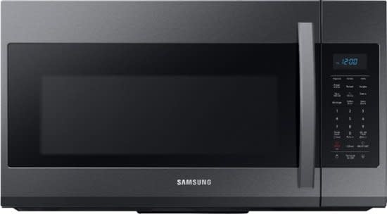 Samsung **Samsung ME19R7041FG  *NIB* 1.9-cu ft Over-the-Range Microwave with Sensor Cooking (Fingerprint Resistant Black Stainless Steel)