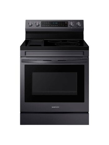 Samsung *NE63A6711SG 30-in Smooth Surface 5 Elements 6.3-cu ft Self-Cleaning Air Fry Convection Oven Freestanding Electric Range (Fingerprint Resistant Black Stainless Steel)