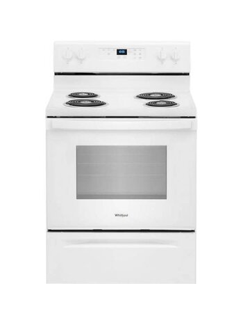 Whirlpool *WFC315S0JW  4.8-cu ft Self-Cleaning Freestanding Electric Range with Keep Warm Setting - White