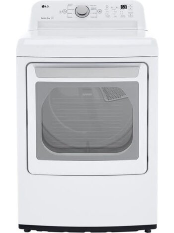 LG *DLE7150W  7.3 Cu. Ft. Vented Electric Dryer in White with Sensor Dry Technology