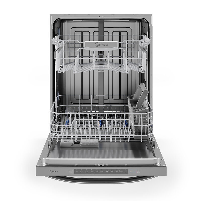 Midea **Midea  MDT24H2AST  (NIB) 24 Inch Fully Integrated Dishwasher with 14 Place Settings, 5 Wash Cycles, 49 dBA, 3 Spray Arms, Cycle Indicator Light, Extended Dry, Sanitize, Quick Wash, Delay Wash, Overflow Sensor, NSF Certified, and ENERGY STAR®