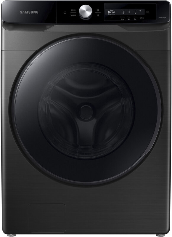 Samsung 5.0 Cu. ft. Extra Large Capacity Smart Front Load Washer with Super Speed Wash and Steam in Brushed Black