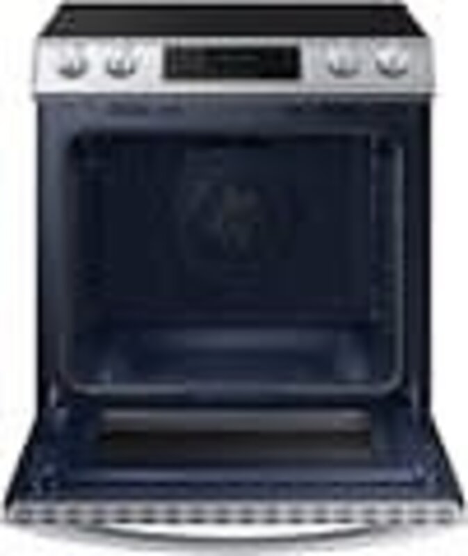 Samsung *Samsung NE63T8511SS  30-in Smooth Surface 5 Elements 6.3-cu ft Self-Cleaning Air Fry Convection Oven Slide-In Electric Range (Fingerprint Resistant Stainless Steel)