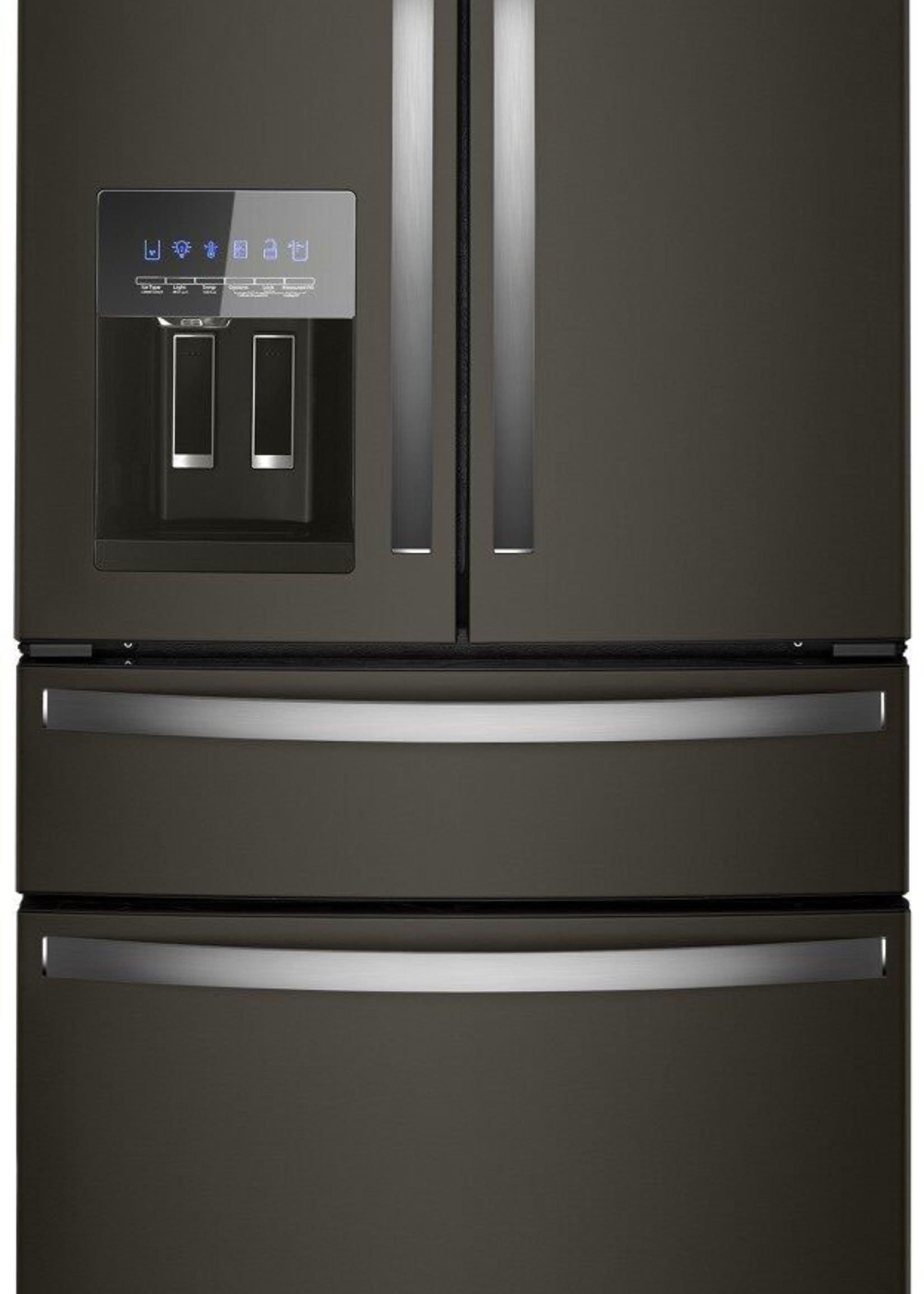 Whirlpool *Whirlpool WRX735SDHV 25 cu. ft. French Door Refrigerator in Fingerprint Resistant Black Stainless