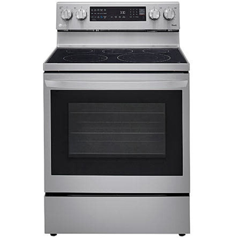LG *LG  LREL6325F   6.3-cu ft Self-Cleaning Air Fry Convection Oven Freestanding Electric Range (Printproof Stainless Steel)