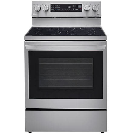 LG *LREL6325F   6.3-cu ft Self-Cleaning Air Fry Convection Oven Freestanding Electric Range (Printproof Stainless Steel)