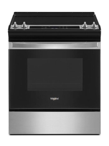 Whirlpool *WEE515S0LZ  4.8-cu ft Slide-In Smooth Top Electric Range with Frozen Bake Technology - Fingerprint Resistant Stainless Steel