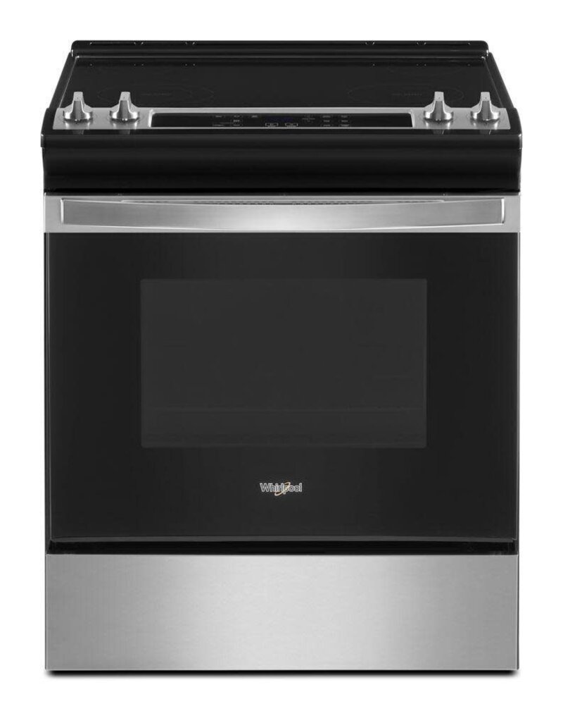 Whirlpool *WEE515S0LZ  4.8-cu ft Slide-In Smooth Top Electric Range with Frozen Bake Technology - Fingerprint Resistant Stainless Steel