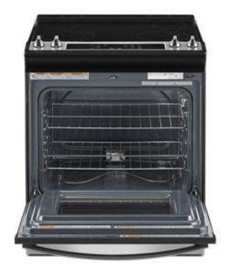 Whirlpool *WEE515S0LZ  4.8-cu ft Slide-In Smooth Top Electric Range with Frozen Bake Technology - Fingerprint Resistant Stainless Steel
