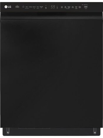 LG *LDFN4542B  24" Front-Control Built-In Dishwasher with Stainless Steel Tub, QuadWash, 48 dBa - Black