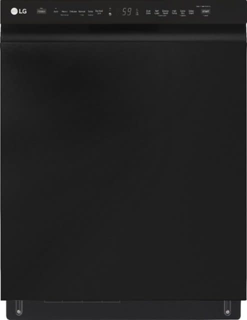 LG *LDFN4542B  24" Front-Control Built-In Dishwasher with Stainless Steel Tub, QuadWash, 48 dBa - Black