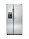 GE *GE   GSS25GSHSS  25.3 Cu. Ft. Frost-Free Side-by-Side Refrigerator with Thru-the-Door Ice and Water - Stainless steel