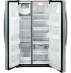 GE *GE   GSS25GSHSS  25.3 Cu. Ft. Frost-Free Side-by-Side Refrigerator with Thru-the-Door Ice and Water - Stainless steel