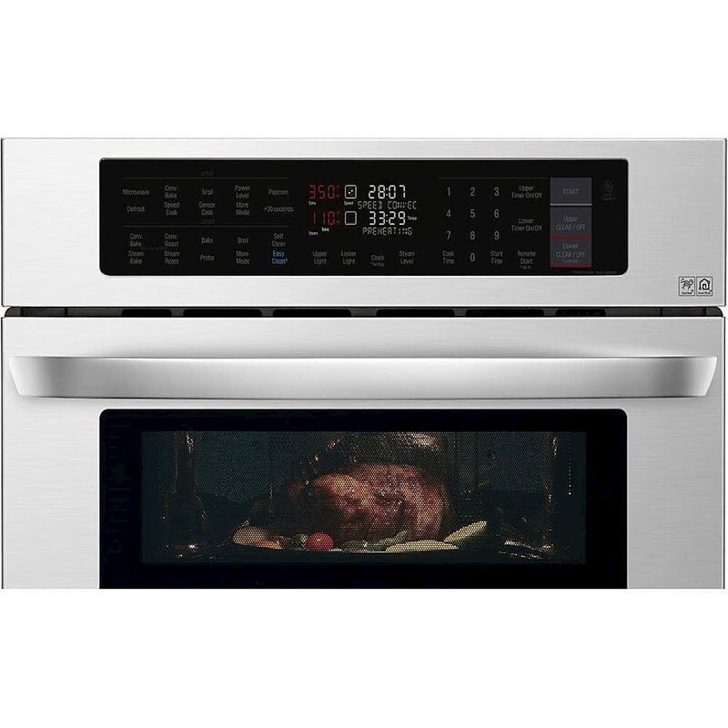 LG *LWC3063ST  30-in Self-Cleaning Convection Microwave Wall Oven Combo (Stainless Steel)