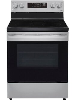 LG *LREL6321S  Smart Wi-Fi Enabled 30-in Smooth Surface 5 Elements 6.3-cu ft Freestanding Electric Range (Stainless Steel)