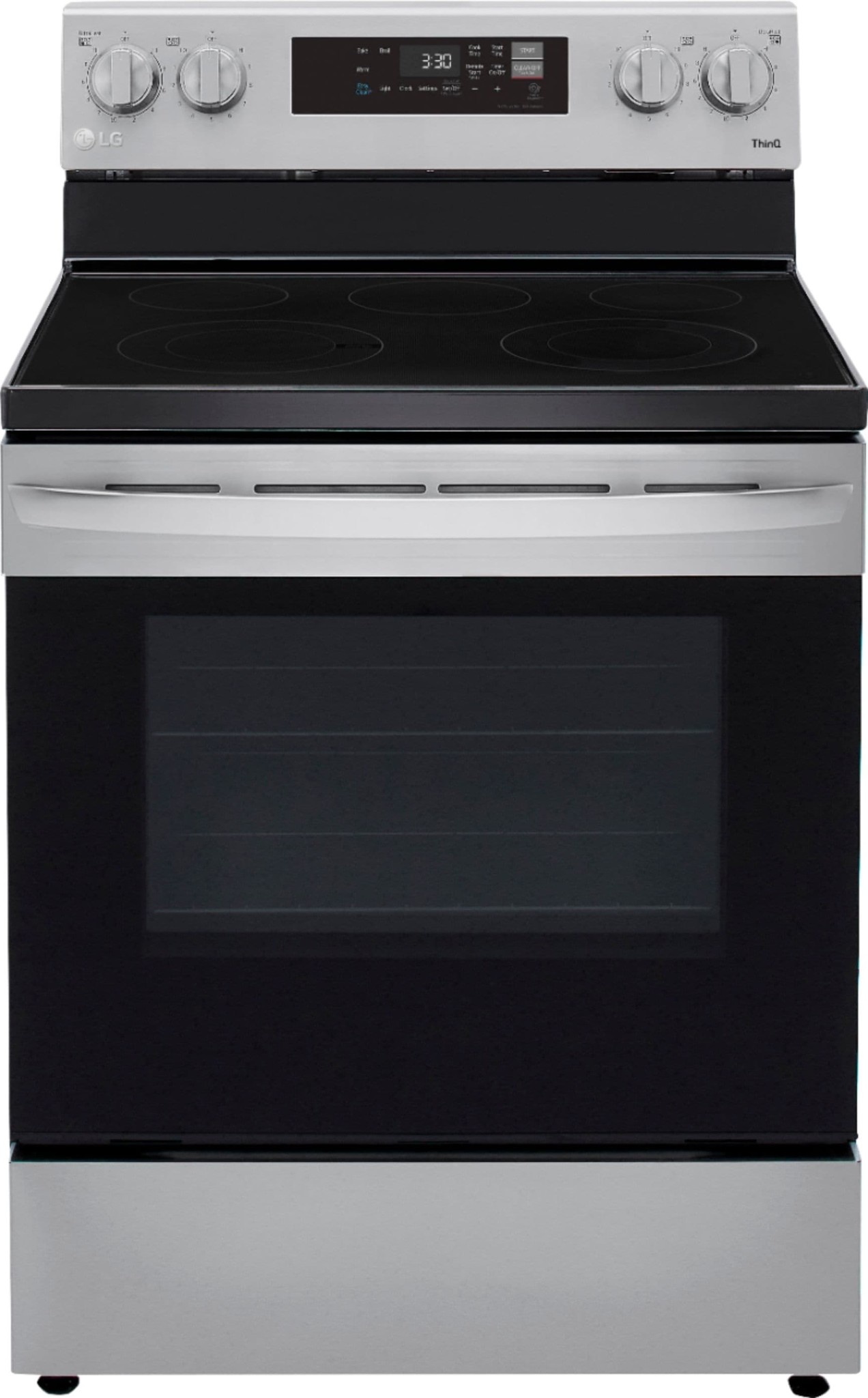 LG *LREL6321S  Smart Wi-Fi Enabled 30-in Smooth Surface 5 Elements 6.3-cu ft Freestanding Electric Range (Stainless Steel)