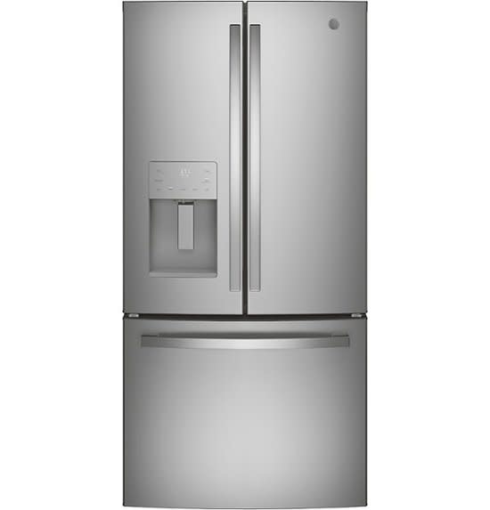 GE *GFE24JYKFS 23.6-cu ft French Door Refrigerator with Ice Maker (Stainless Steel) ENERGY STAR