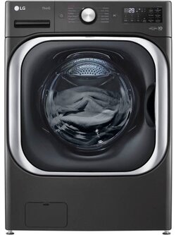 LG *WM8900HBA TurboWash 5.2-Cu. Feet High Efficiency Stackable Steam Cycle Smart Front-Load Washer ( Black Steel ) ENERGY STAR