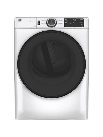 GE *GFV55ESSNWW  7.8 cu. ft. Smart White Stackable Electric Dryer with Long Vent and Sanitize Cycle, ENERGY STAR