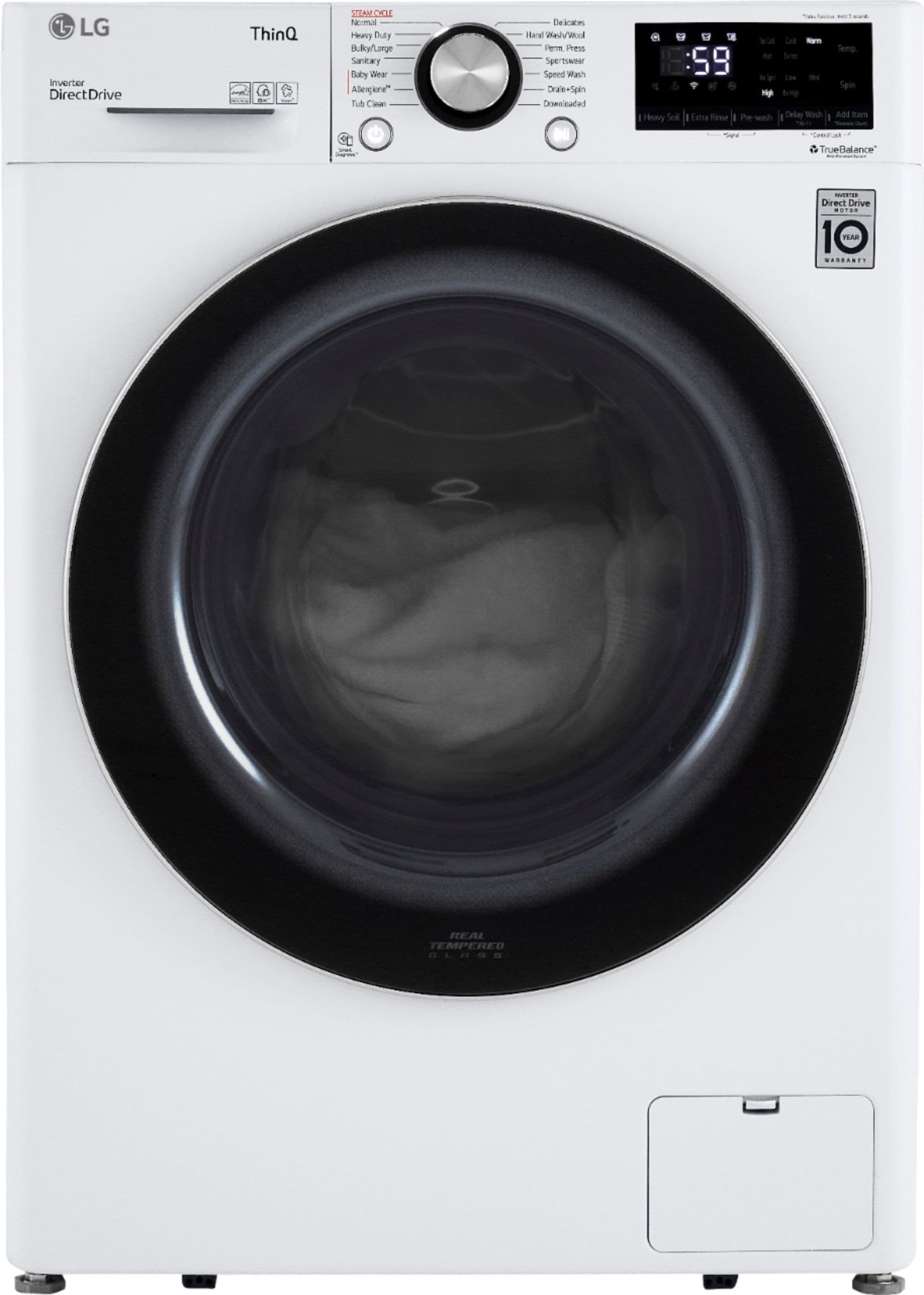 LG *WM1455HWA  2.4 cu.ft. Compact White Front Load Washer with Built-In Intelligence