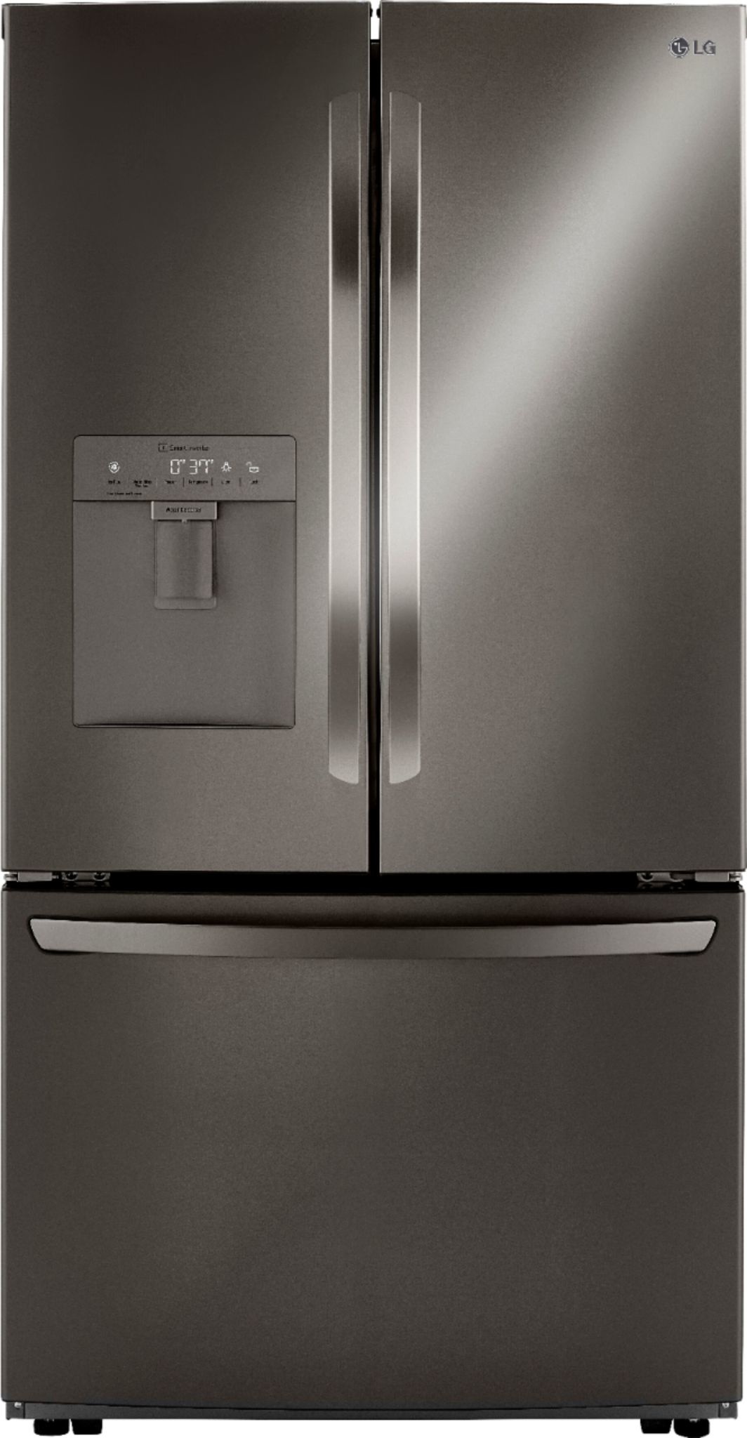 LG *LG  LRFWS2906D  29 Cu. Ft. 3-Door French Door Smart Refrigerator with Ice Maker and External Water Dispenser - Black Stainless Steel