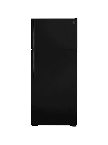 GE *GIE18GTNRBB  17.5 cu. ft. Top Freezer Refrigerator in Black, ENERGY STAR
