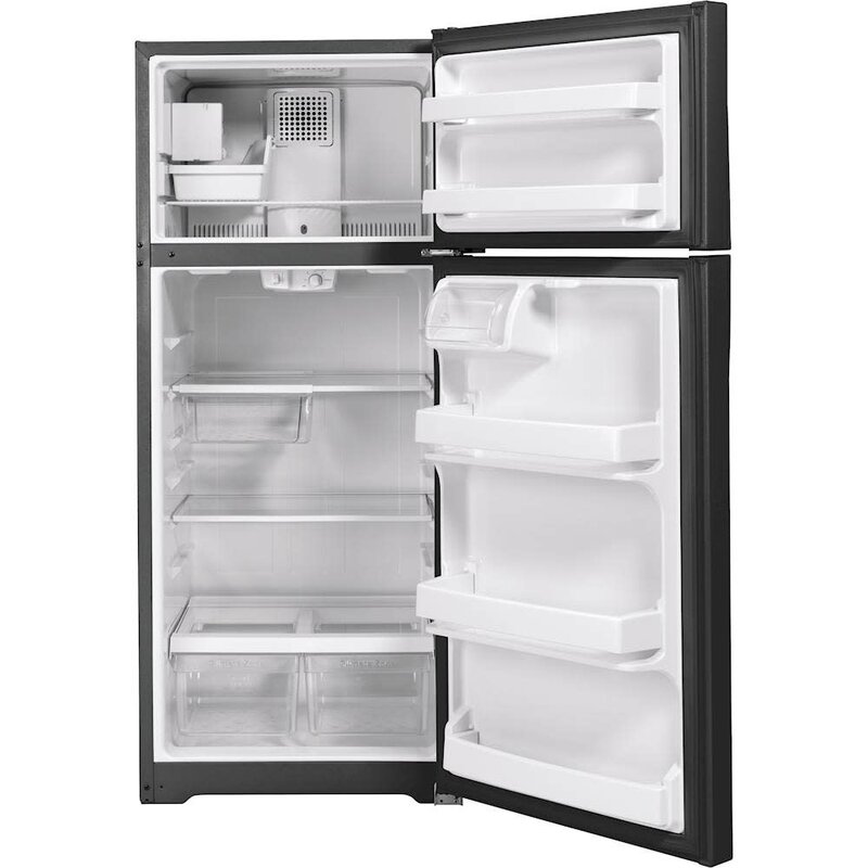GE *GE GIE18GTNRBB  17.5 cu. ft. Top Freezer Refrigerator in Black, ENERGY STAR