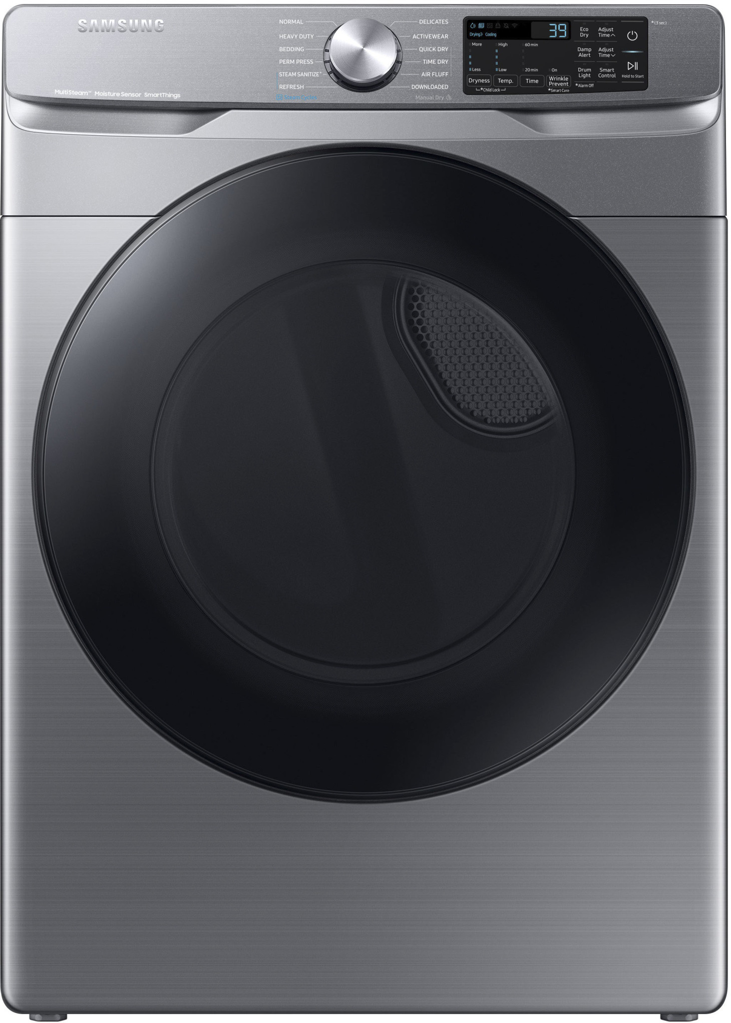 Samsung *DVE45B6300P 7.5 cu. ft. Smart Stackable Vented Electric Dryer with Steam Sanitize+ in Platinum