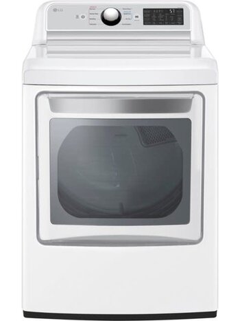 LG *LG  DLE7400WE 7.3 Cu. Ft. Smart Electric Dryer with EasyLoad Door - White