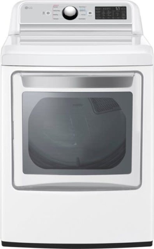 LG DLE7150W 7.3 Cu. ft. Electric Dryer with Sensor Dry, White