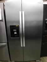 Whirlpool *Whirlpool WRS315SDHZ  24.6-cu ft Side-By-Side Refrigerator with Ice and Water Dispenser - Fingerprint Resistant Stainless Steel