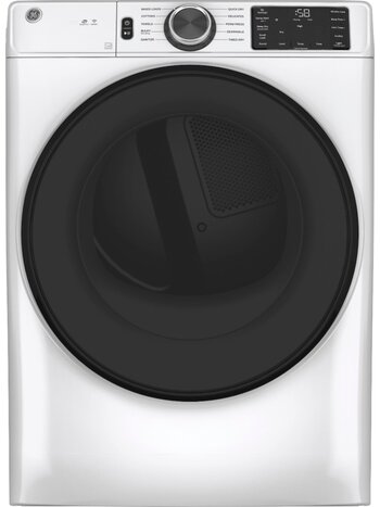 GE *GFD55GSSNWW 7.8-cu ft Reversible Side Swing Door Stackable Smart Gas Dryer (White) ENERGY STAR