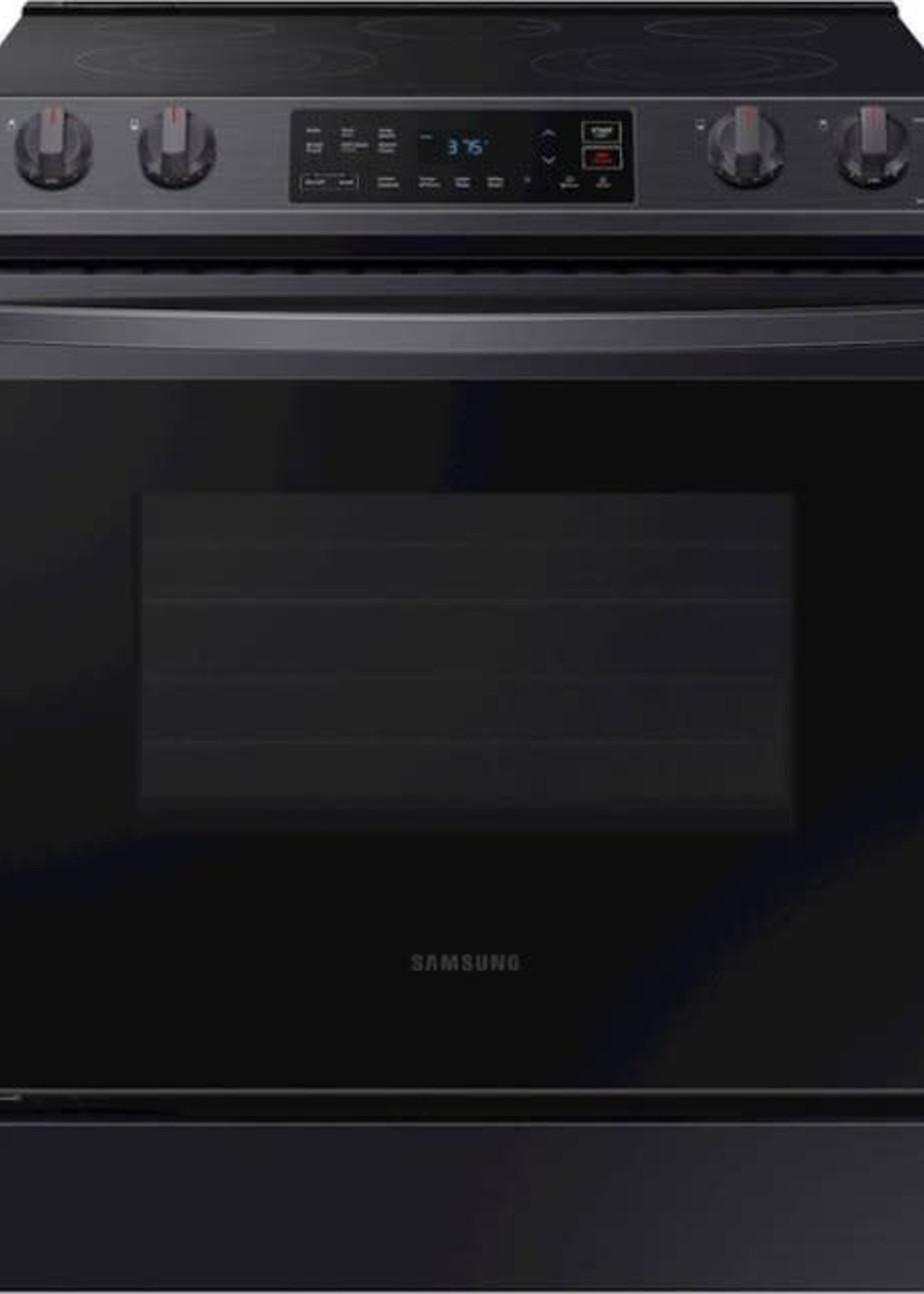 Samsung *Samsung  NE63T8111SG   30-in Smooth Surface 5 Elements 6.3-cu ft Self-Cleaning Slide-In Electric Range (Fingerprint Resistant Black Stainless Steel)